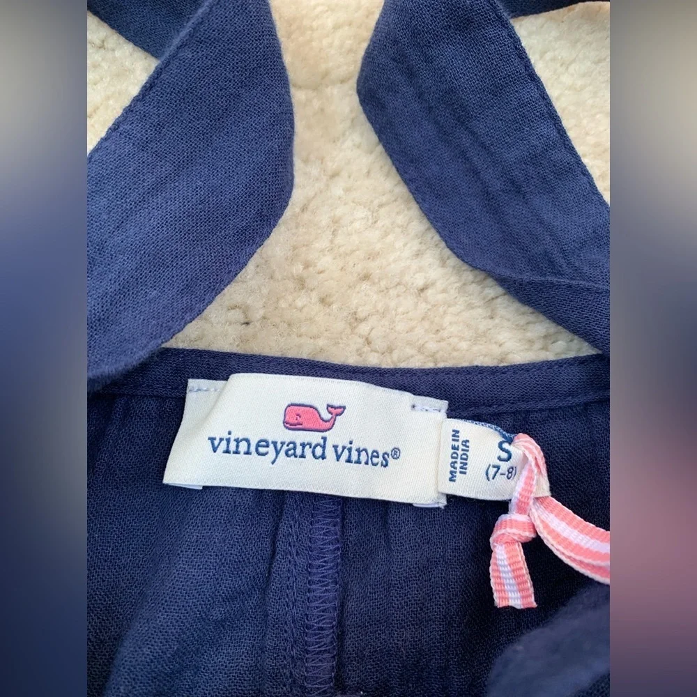 Vineyard Vines NWT Size Small, 7-8, Seastitch Gauze Romper Swim Cover Up